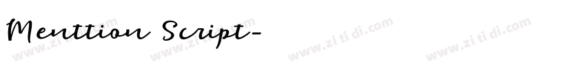Menttion Script字体转换